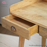 Solid Wood Writing Desk - 3 Drawers & Contained Top Storage - Classic Design - Timeless Design - Petalwood Interiors