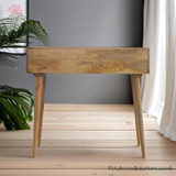 Solid Wood Writing Desk - 3 Drawers & Contained Top Storage - Classic Design - Timeless Design - Petalwood Interiors - Back