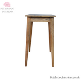 Solid Wood - Writing Desk Table - Vintage Shell Handles And Two Drawers | Timeless Design - Petalwood Interiors- Side 2