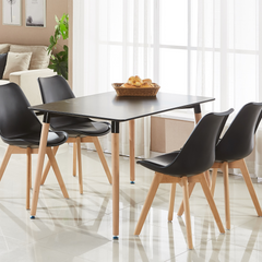 5-Piece Dining Set - Black Halo Table & 4 Lorenzo Padded Chairs