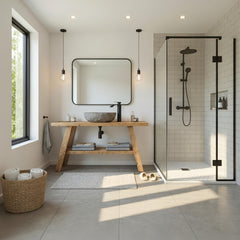 VERA Wooden Vanity and Shelf Storage - 70cm Height