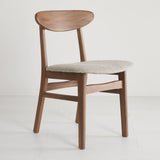 Solid Walnut Dining Chair - Wright Upholstered Set of 2