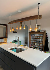 Ancient Wooden Beam Chandelier - Reclaimed Timber