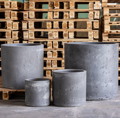 Aurella Onyx Dusk Concrete Cylinder Planter - 70cm Extra Large - 199L Pot