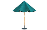 Hunter Green Wooden Garden Parasol - Bali 2.85m UV-Resistant Tilt Canopy