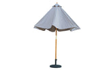 Grey Wooden Garden Parasol - Bali 2.85m UV-Resistant Tilt Canopy