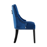 Velvet Dining Chair Windsor with Silver Studs 94cm