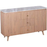 Bundi sideboard featuring natural marble top surface