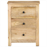 Cylen solid wood furniture piece measuring 45cm in white background