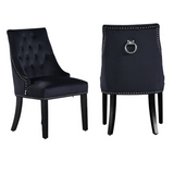 Velvet Dining Chair Windsor with Silver Studs 94cm
