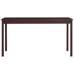 Solid Pine Dining Table - Jorien Dark Brown Finish - 140cm