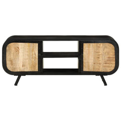 Rough Mango Wood TV Stand - Zarnik Industrial Media Storage - 110cm