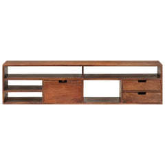 Solid Acacia Wood TV Stand - Krenta Media Storage Cabinet - 140cm