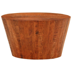 Solid Mango Wood Coffee Table - Cori Round Design - 52cm