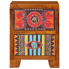 Solid Acacia Wood Bedside Tables - Tenvik Set of 2 - 35cm