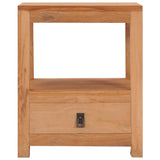 Solid Teak Wood Bedside Table - Lirien Handmade & Fully Assembled - 40cm