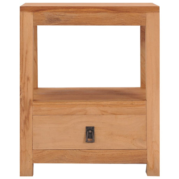 Solid Teak Wood Bedside Table - Lirien Handmade & Fully Assembled - 40cm