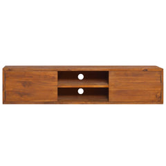 Solid Teak Wood Floating TV Stand - Erenda Wall-Mounted Storage - 90cm & 135cm