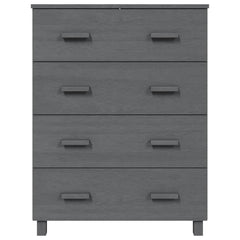 Solid Pine Chest of Drawers - Hamar 4-Drawer Storage - 79cm