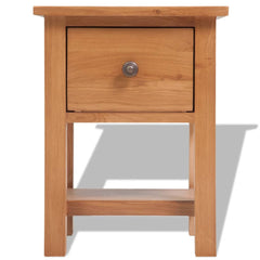 Solid Oak Wood Bedside Tables - Myvera Set of 2 - 30cm