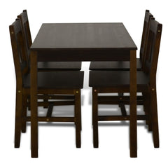 Solid Pine Dining Set - Ayven 4-Seater Table & Chairs - 108cm