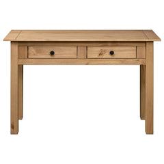 Solid Pine Console Table - Sovel 2-Drawer Storage - 110cm