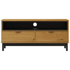 Solid Pine TV Stand - Belvik Cable Management & Storage - 110cm