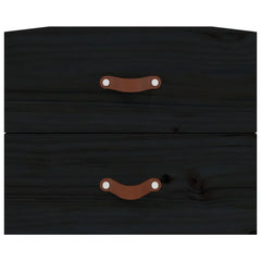 Solid Pine Floating Bedside Table - Mavren Wall-Mounted Storage - 50cm