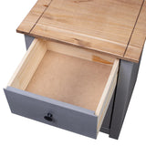 Bedside Table Solid Pinewood | 3 Colours Natural, Grey and Cream 40cm Width
