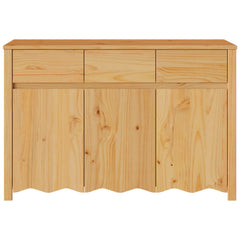 Solid Oak Sideboard - Drammen 3-Door & Drawer Storage - 114cm