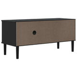 TV Cabinet - Rattan Door - Pine Wood - 106cm | 3 Colours - Black, White & Natural