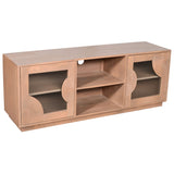 medium sized Jodhpur solid wood TV stand with storage