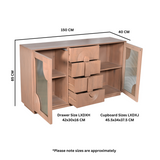 large solid wood sideboard cabinet with traditional design elements