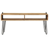 mango wood tv stand 110cm with industrial steel frame