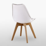 modern dining chair set with wooden frame