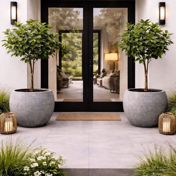 Orbello - Onyx Dusk - 70cm Extra Large Concrete Sphere Planter - 207L
