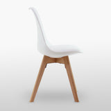 padded dining chair in scandinavian style
