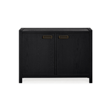 Black Oak Veneer 2 Door Sideboard 110cm - Soho