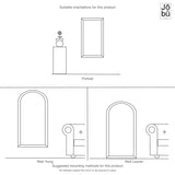 Tomi Full Length Arched Window Mirror - Gold Metal - 150cm x 60cm