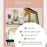 Tomi Full Length Arched Window Mirror - Gold Metal - 150cm x 60cm