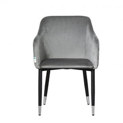 Velvet Dining Chair - Verona Lux Diamond Quilted & Metal Legs