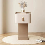 wooden nightstand featuring minimalist Japanese style with 40cm width front look