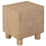 wooden nightstand featuring Ajmer design with storage drawer facing the side