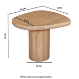 wooden side table with storage shelf